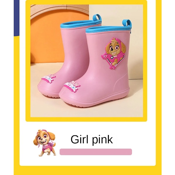 Paw Patrol Chase Skye Anime Piirretty Söpö Lasten Sadekengät Pojalle Tytölle Vedenpitävä EVA Kumi Liukumaton Taapero Lasten Sadekengät Skye Skye 16cm