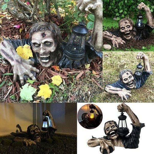 LED Zombie Lantern med krypende stjerne for Halloween-dekorasjon [JUN]
