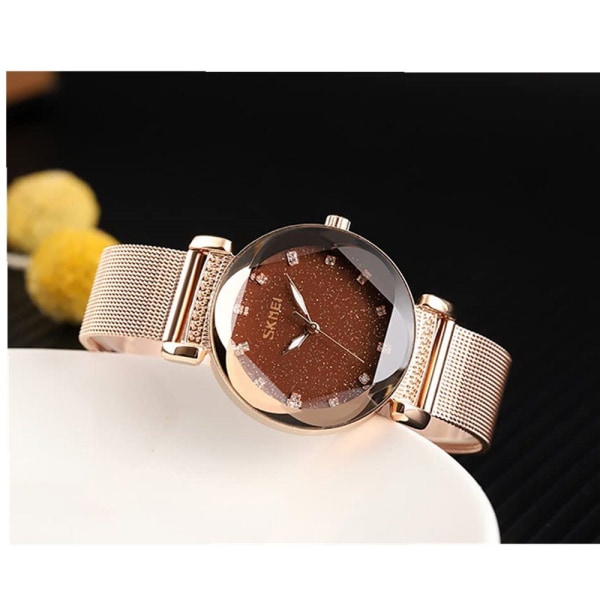 Modeklocka desual Quartz Armbandsur Enkel stil Vattentät klocka Stål Watchband