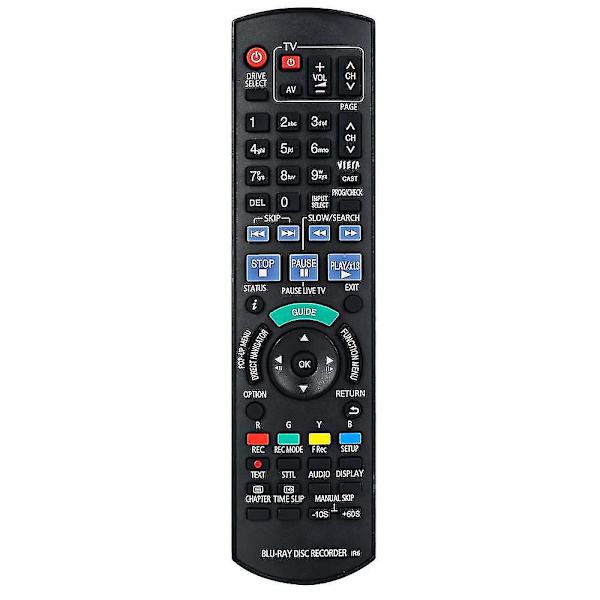 Ny fjernkontroll for Panasonic Blu-ray DVD Audio Display Player N2qayb000479 Kontroller