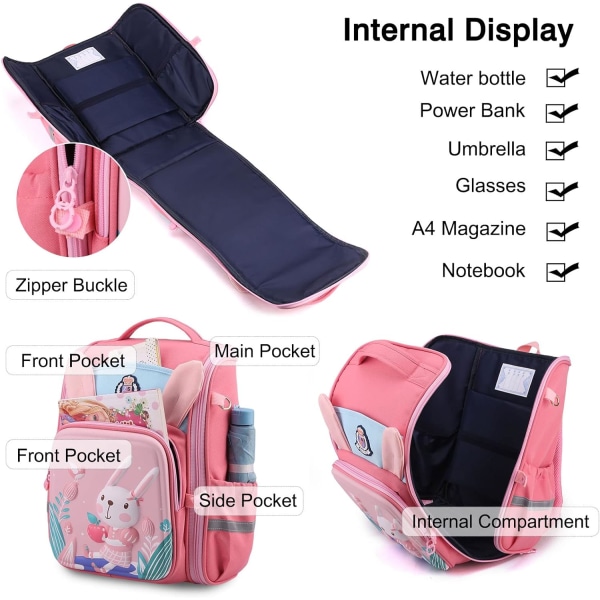 Skolryggsäck för pojkar och tonåringar, vattentät ryggsäck
