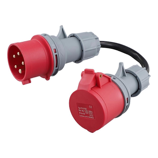 5-Pin Rød 32A Hann til 16A Hunn CEE Adapter Gen Ev Lader Skjøteledning Plugg 400V Socket-Perfet[ch]