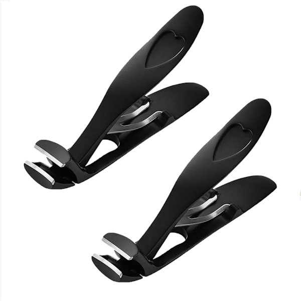 Negleklipper for tykke tånegler, ergonomisk vinklet hode Senior tånegleklipper, Shirem Negleklipper Svart Black 2pc