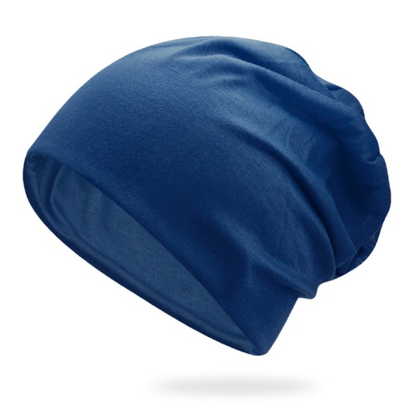 Kvinde Mænd Smart Hue Tynd Hip-hop Blød Stræk Slouchy Skull Cap Ny blue