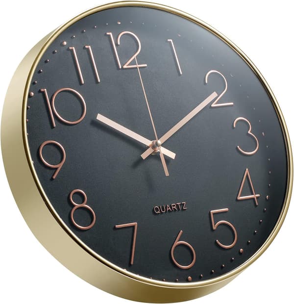 Tyst Analog Väggklocka - 30cm - Kompatibel med Tyst Silent Quartz[JUN]