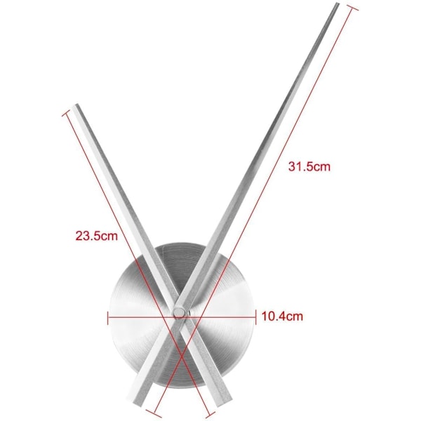 3D-klokkevisere, DIY store klokkevisere, veggklokker 3D interiørdesign, kvartsurmekanismetilbehør (svart)