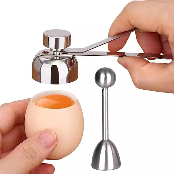 Metall Egg Shell Cutter Egg Opener Skalåpner 304 Rustfritt Stål A