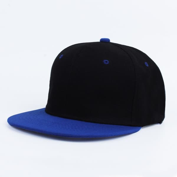 Retro Snapback Cap Klassisk Baseball Hat Udendørs Solhat Blå Sort No, Blue and Black