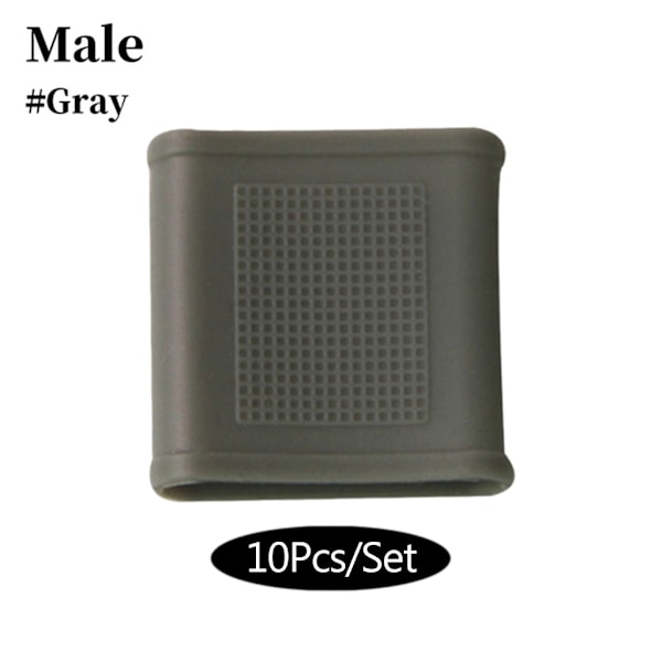 10-osainen sormisuoja silikonisetti tukeen ja kompressioon [JUN] Gray 0.02