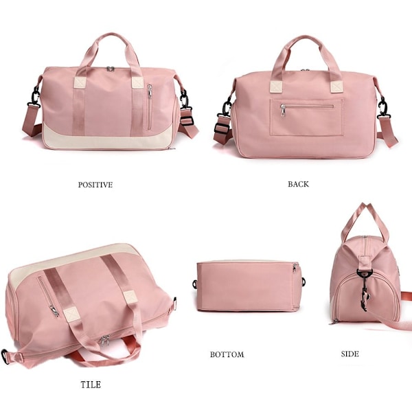 Sport Gym Väskor Fitness Träningsväska LJUSROSA Light Pink