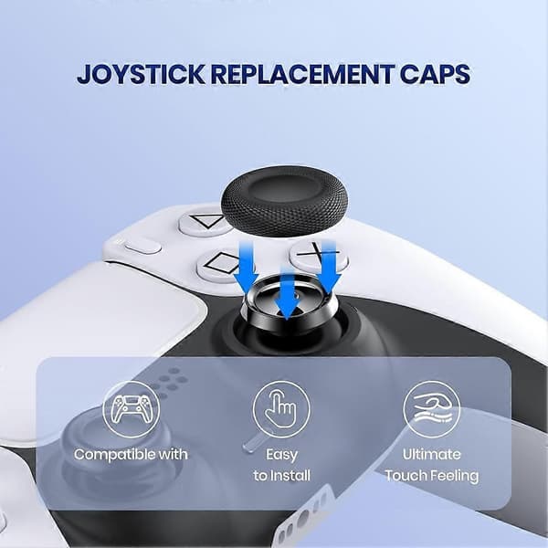 10 stk til PlayStation 5 PS5 DualSense Controller Thumbstick 3D Analog Thumb Stick Joystick Caps Grip Spiltilbehør