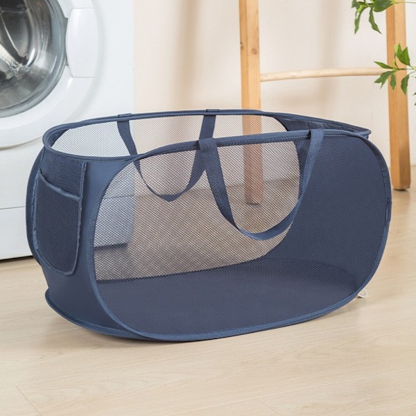 Fällbar tvättkorg för smutsiga kläder MARINBLÅ 1 Navy Blue Navy Blue 1-1