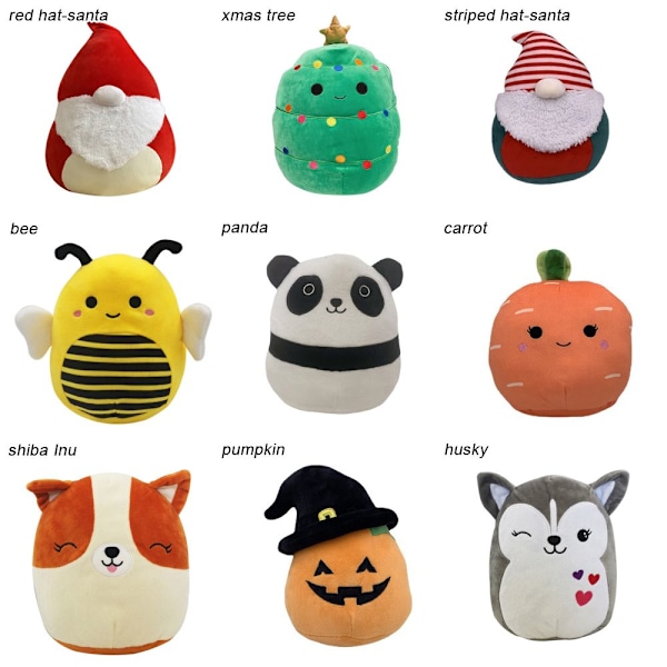 20-25 cm Squishmallow Kudde Plyschleksak XMAS TREE XMAS TREE xmas tree