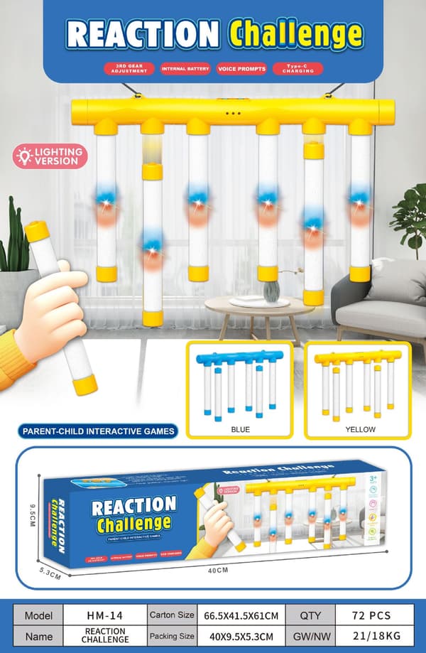 Blått hånd-øye-koordinasjons- og reaksjonstreningsspill [JUN] 2-pack blue