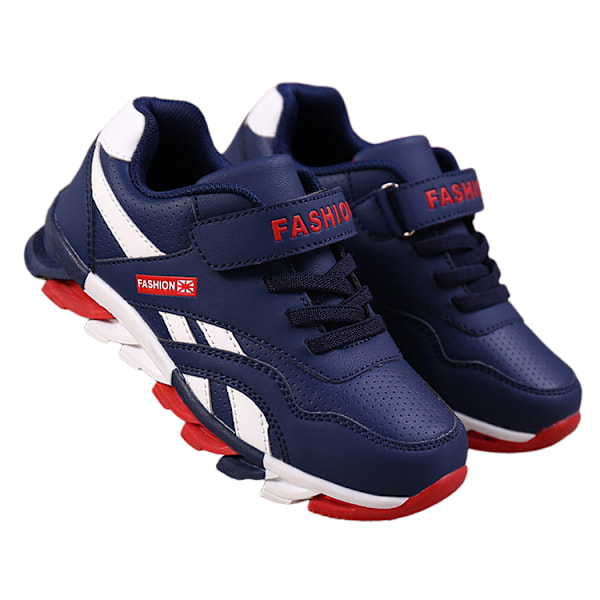 Gutter Pustende Mesh-sko Gutter Lær Casual Løpesko BLUE2 BLUE2 35