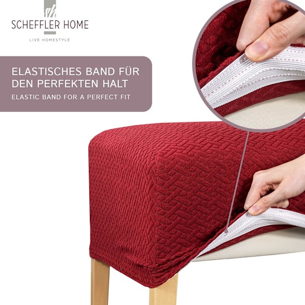 4-delat elastiskt flanellstolskydd / antracit / gungstol c