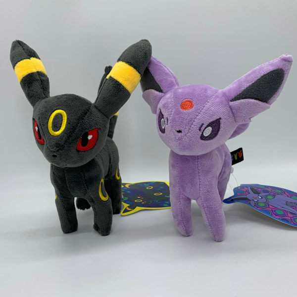 1X Espeon Plysch Fylld Docka Teddy Fylld Djur 8 Tum 1, Svart