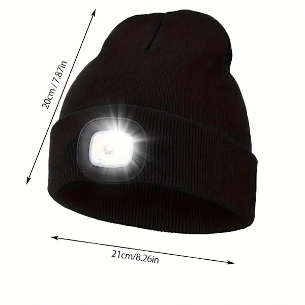 Hatt med LED-lys 5 Farger - julegaver Rød Camouflage Mørkblå+Svart Red Camouflage Mörblå+Svart