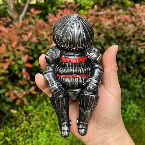 Retro rustning ridder harpiks statue borddekorasjon for hjemmehylle Armored Soldier