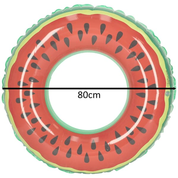 Inflatable swimming ring watermelon 80 cm PVC max 60 kg 210