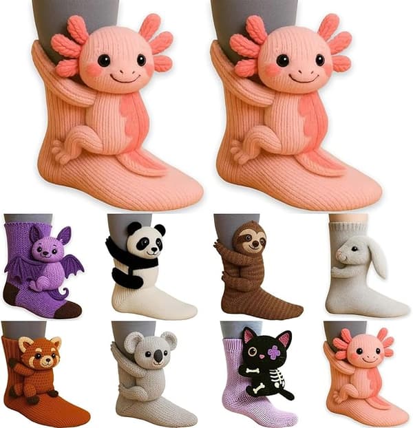 Roliga Djurtofflor | 3D Stickad Kanin & Koala Design | Unisex[JUN] E