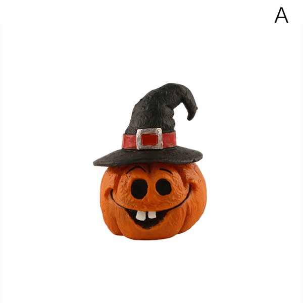 Miniatyr Halloween-figurer Pumpa Miniatyrfigurer A