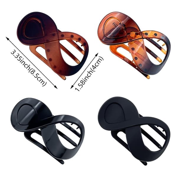 4 st franska platta hårklämmor, hårspännen Set 2