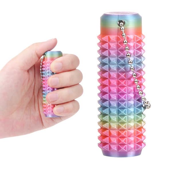 Spiky Fidget Nøglering til Angstlindring, Stress & Smertestimuleringsmassage Ring[JUN]