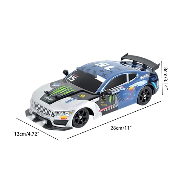 Kaukosäädöllä Ohjattava RC Drift-auto 1:16 Skaala 4WD 18km/h Nopea Malli Ajoneuvo Aikuisten Ja Lasten Mustang