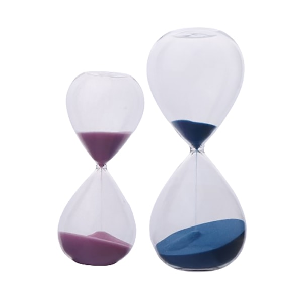 10/15/30/45 minuters Färgat glas Dropptimer Dekoration Pink 30min