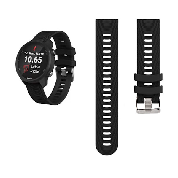 Garmin Forerunner245 Esports/Solar Armband Silikon Musta