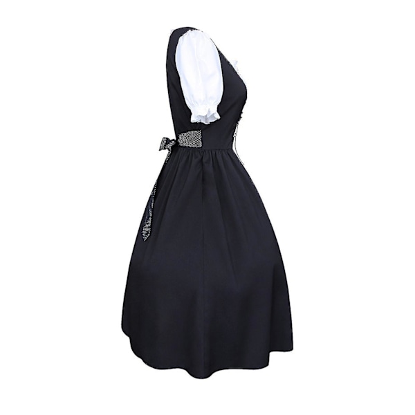 Mode Oktoberfestdräkt för kvinnor Bayersk ölflicka Drindl Tavern Maid Dress New V XXL