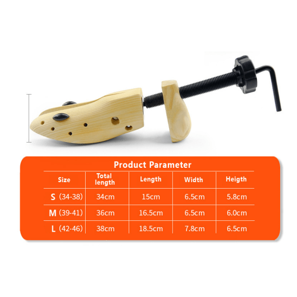 2-suuntainen puinen kenkienvenytyslaite 2-pakkauksessa 39-41