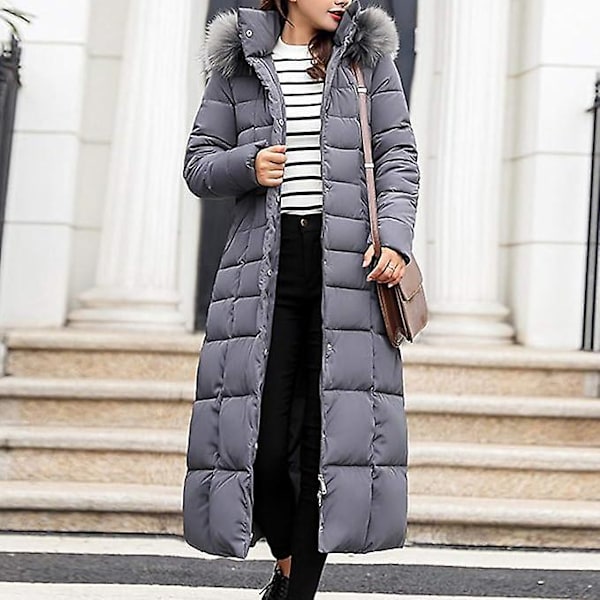 Vedenpitävä Parka Takki Trendikäs Takki Naiselle Talvitakki Puuvilla Vuorattu Lämmin Maxi Puffer Takki Naiselle Pitkät Takit Parka Takki Vihreä green L