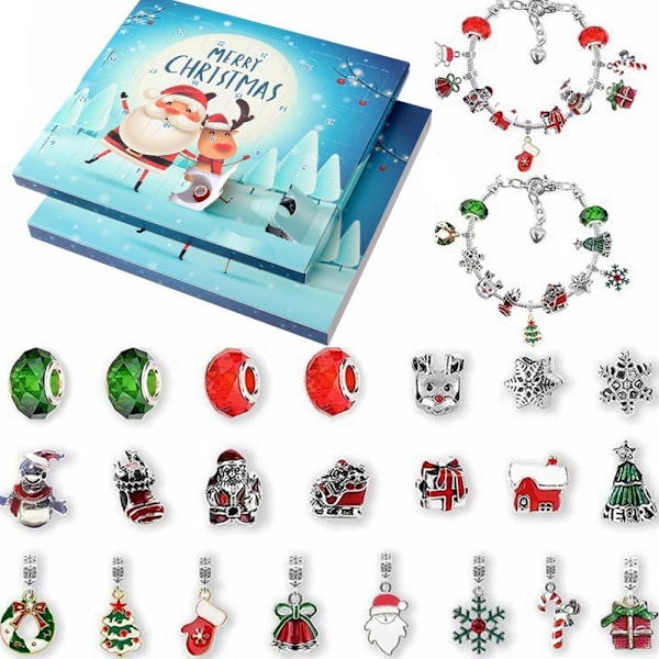 Julnedräkningskalender Blind Box Set DIY Pärlhalsband Br Weihnachtsset 8