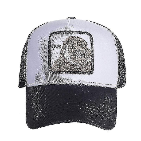 Gårdsdjur Trucker Baseball Cap Hatt Mesh Style Män Kvinnor Hip Hop Bros Justerbar Baseball Hat - Perfekt Lion