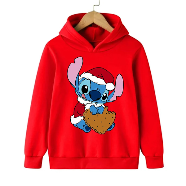 Rolig 90-tals julstitch luvtröja Barn Tecknade kläder Barn Flicka Pojke Lilo and Stitch Sweatshirt Hoody Baby Casual Topp 59030 59030 110CM