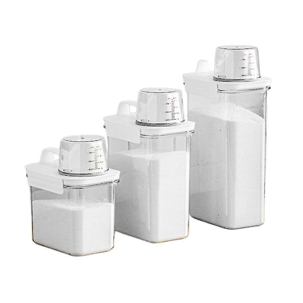 Tæt vaskemiddelbeholder til vaskemiddelpulver, rengøringsmidler, vaskemiddel opbevaring (forskellige muligheder) 2300ML