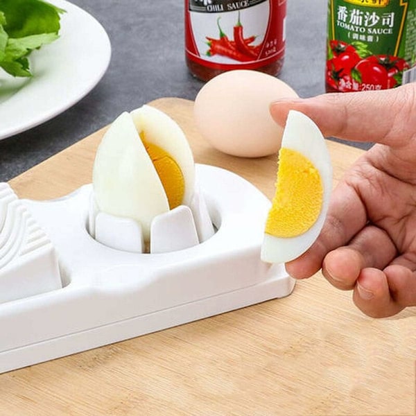 Äggskärare för köket, 2 i 1 Äggskärare i rostfritt stål Äggdelare Köksredskap för att skära ägg, aubergineskal, smörgåsar, sallader
