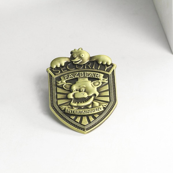 Fnaf Five Nights at Freddy's säkerhetsmärke pin silvergåvor