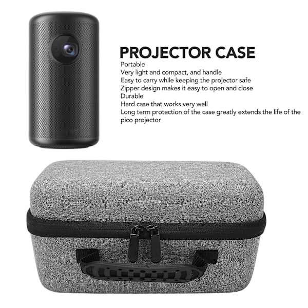 Projektorilaukku Eva Kestävä Vedenpitävä Iskunkestävä Kannettava Projektorilaukku Capsule 3 Laser 1080p Harmaa