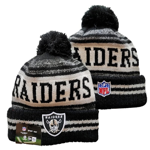 NFL Unisex Akryl Mössa för Vuxna, med Fleecefoder, One Size Las Vegas Raiders