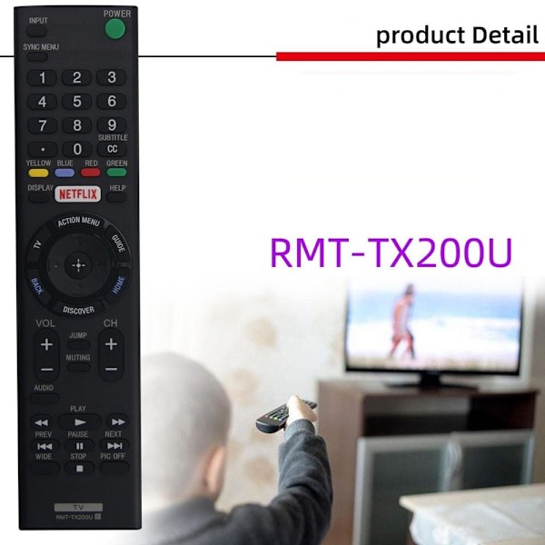 Fjernbetjening udskiftning til Sony RMT-TX200P TX200E TX200 rmt-tx201p