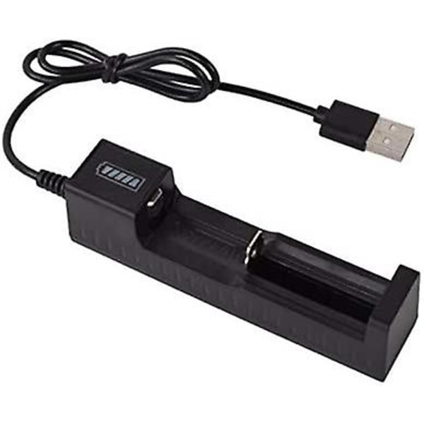 3,7v litiumbatteri USB-lader blændende lommelygte tilbehør,