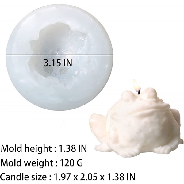 3D Frø Padde Silikonforme Dyr Hjerte Støbeform til