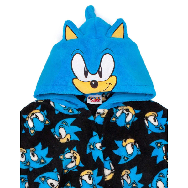 Sonic The Hedgehog Badekåbe til børn/unge 9-10 år Sort Black/Blu Black/Blue 9-10 Years