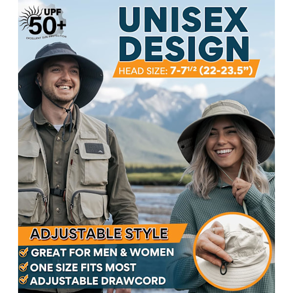 Bucket Hats för Män - Solhattar för Män - Fiskehatt och Sum, ZQKLA