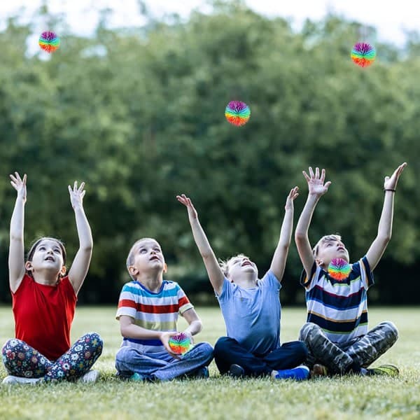 5-pak teksturerede sensoriske stressbolde til børn - Rainbow Fidget Toys[JUN]