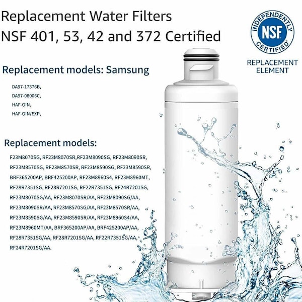 1/3/6 ST Samsung DA97-17376B DA97-08006C HAF-QIN Vannfilter til Kjøleskap 3 st