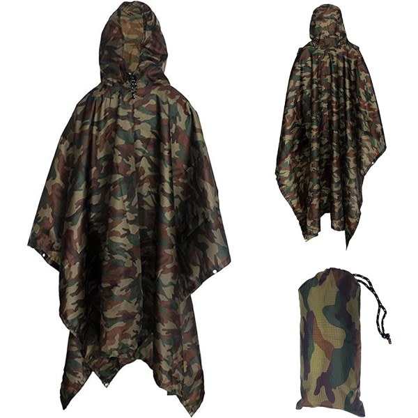 3-i-1 extra lång multifunktionell regnponcho, unisex regnponcho